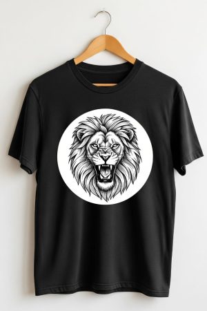 Black Tatoo Print Tshirt