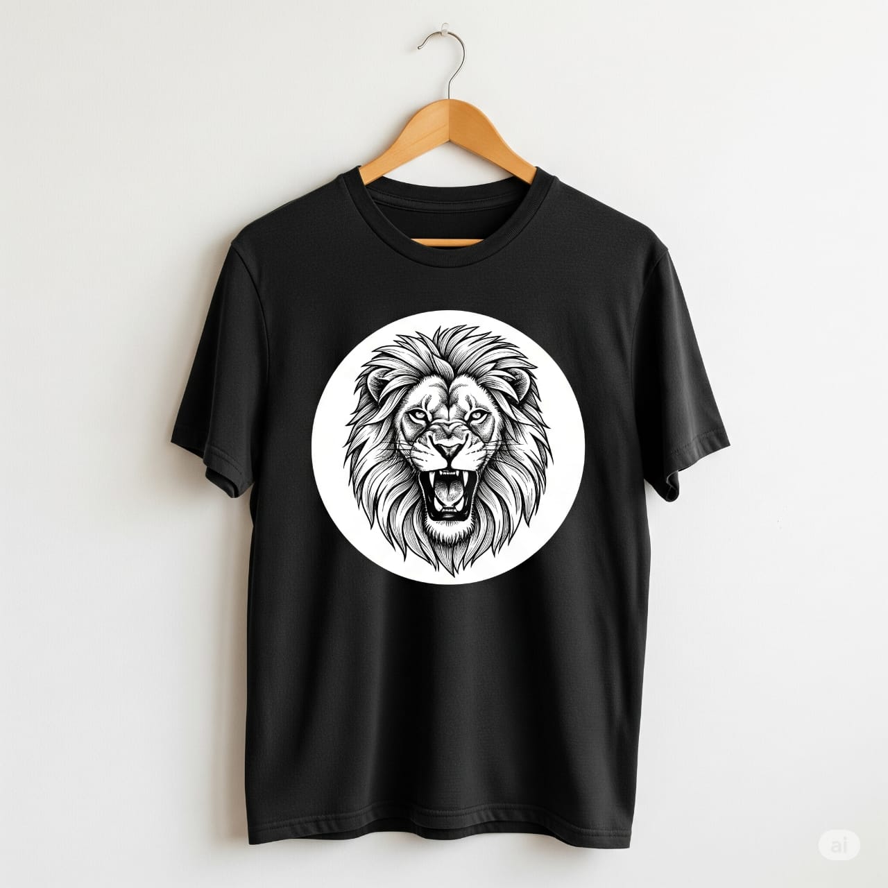 Black Tatoo Print Tshirt