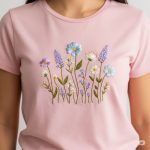 Pink Flower-Print Tshirt